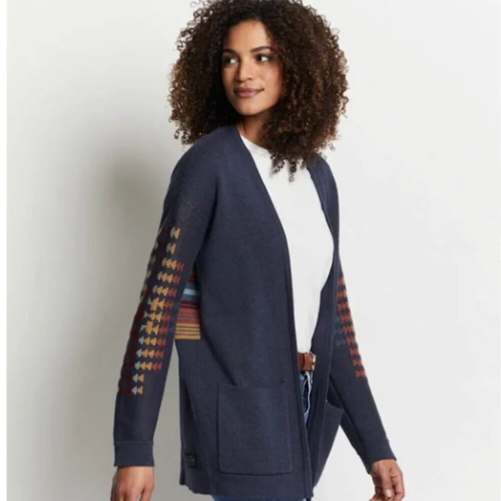 Pendleton Chief Aztec Pattern Open Front Cardigan… - image 2